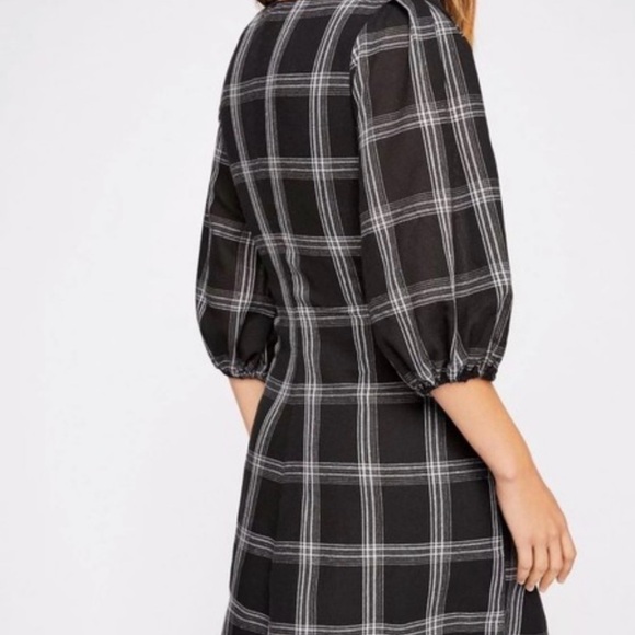 Free People Plaid Black Dress - Picture 3 of 10